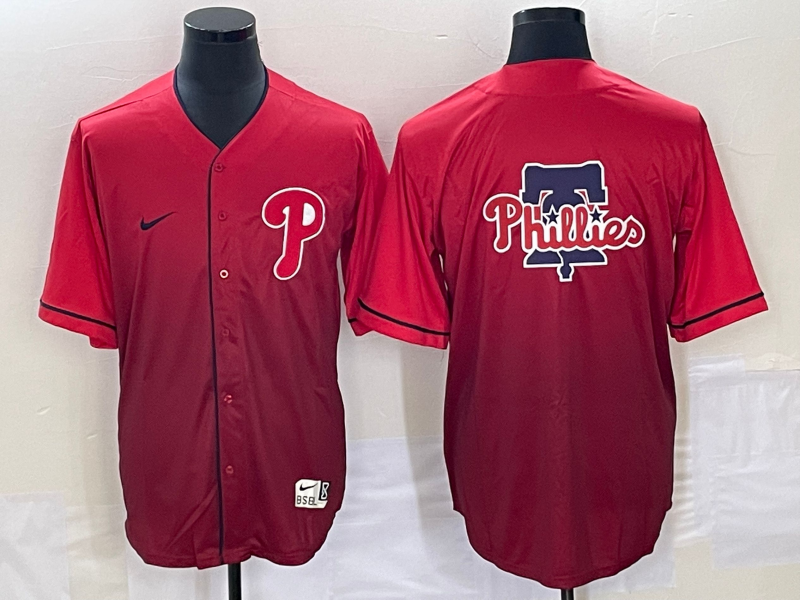 Men's Philadelphia Phillies Red Replica Player Jersey1 baseball jersey product view 1