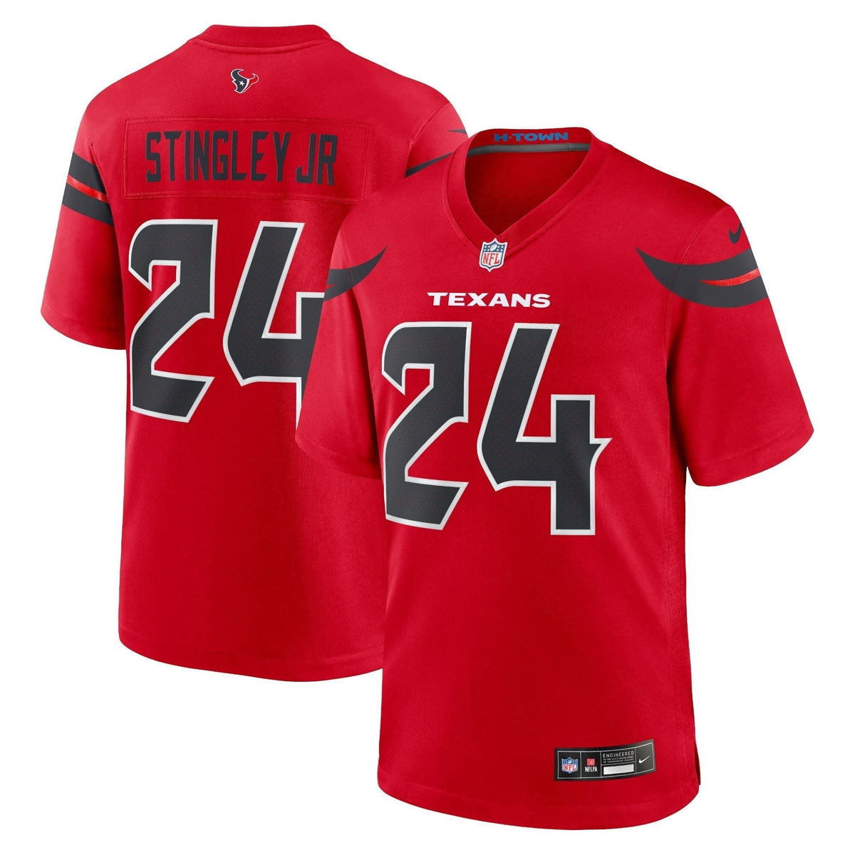 Derek Stingley Jr. Houston Texans Nike Alternate Game Jersey - Red football jersey product view 1