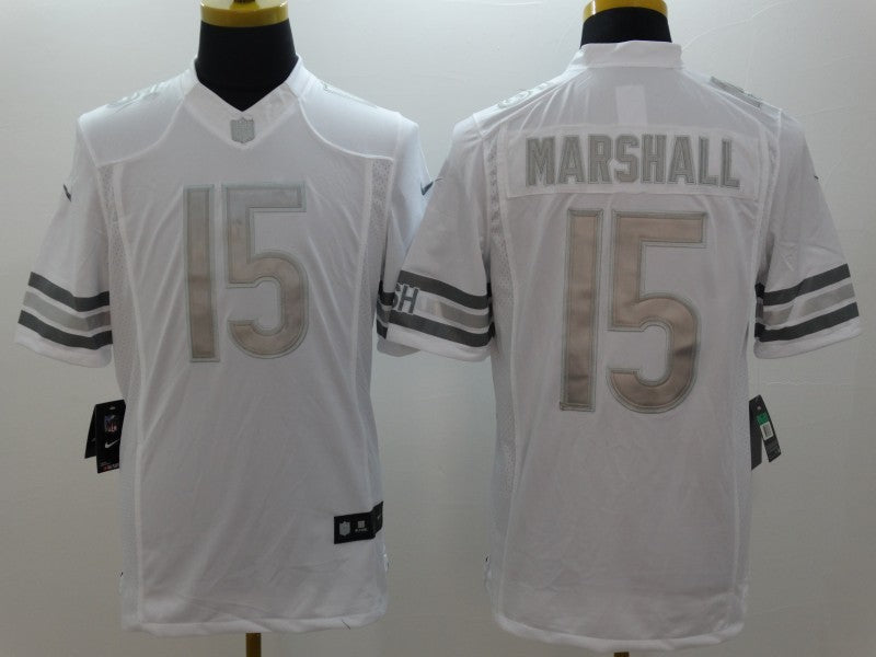 Men's Chicago Bears Brandon Marshall #15 White Game Jersey1 football jersey product view 1