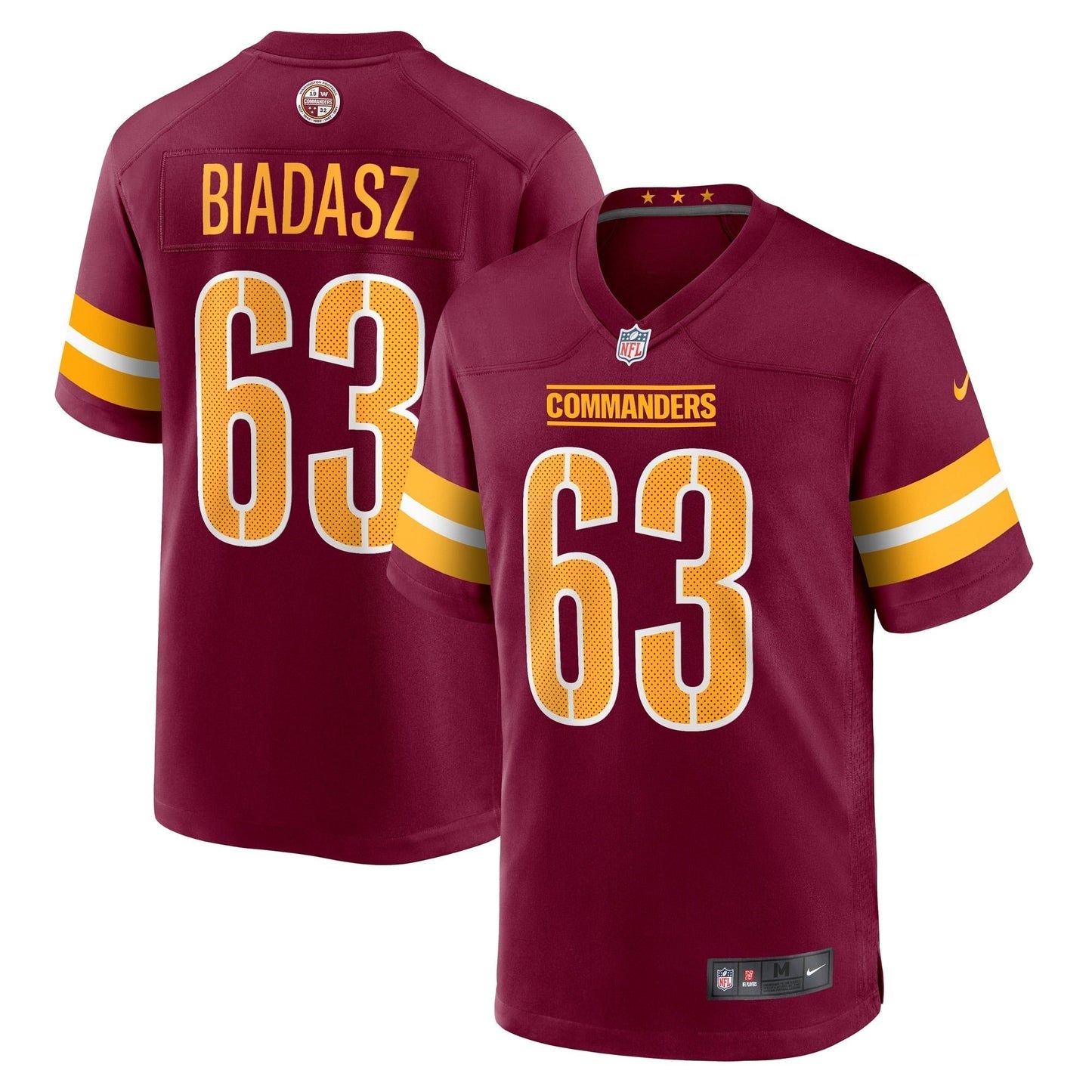 Tyler Biadasz Washington Commanders Nike Game Jersey - Burgundy football jersey product view 1