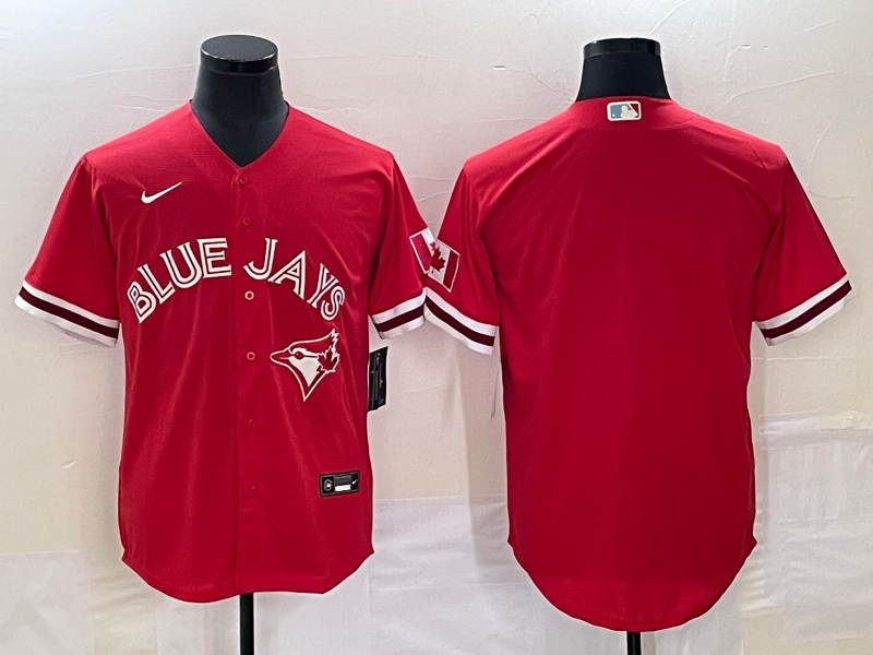 Men's Toronto Blue Jays Red Alternate Replica Team Blank Jersey1 baseball jersey product view 1