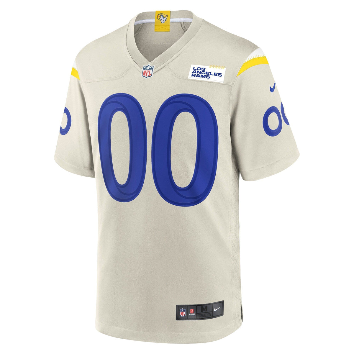 Nike Los Angeles Rams Custom Game Jersey - Bone football jersey product view 2