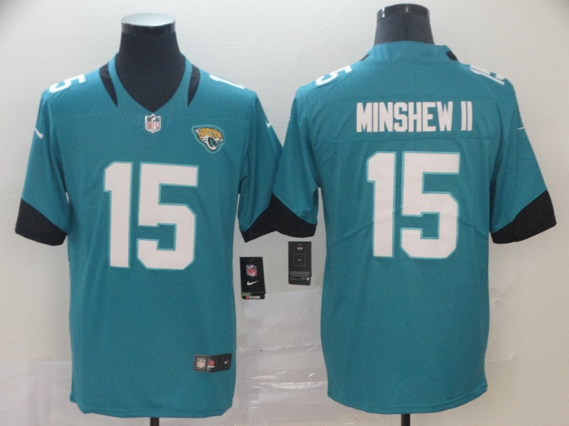 Men's Jacksonville Jaguars Gardner Minshew II #15 Teal Game Player Jersey1 football jersey product view 1