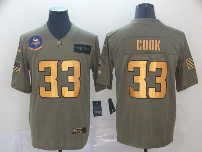 Men's Minnesota Vikings Dalvin Cook #33 Brown Alternate Game Jersey1 football jersey product view 1