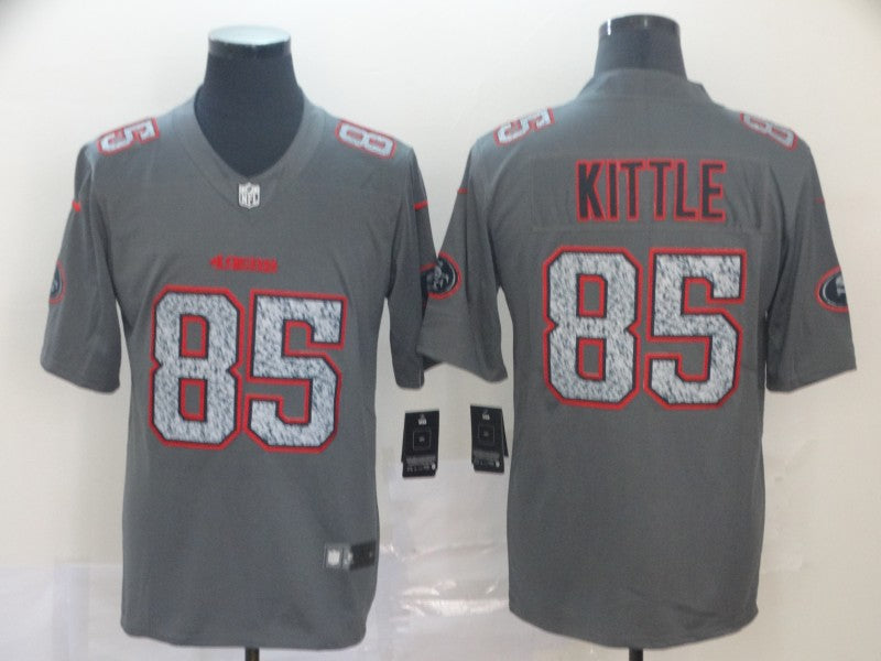 Men's San Francisco 49ers George Kittle #85 Gray Player Game Jersey1 football jersey product view 1