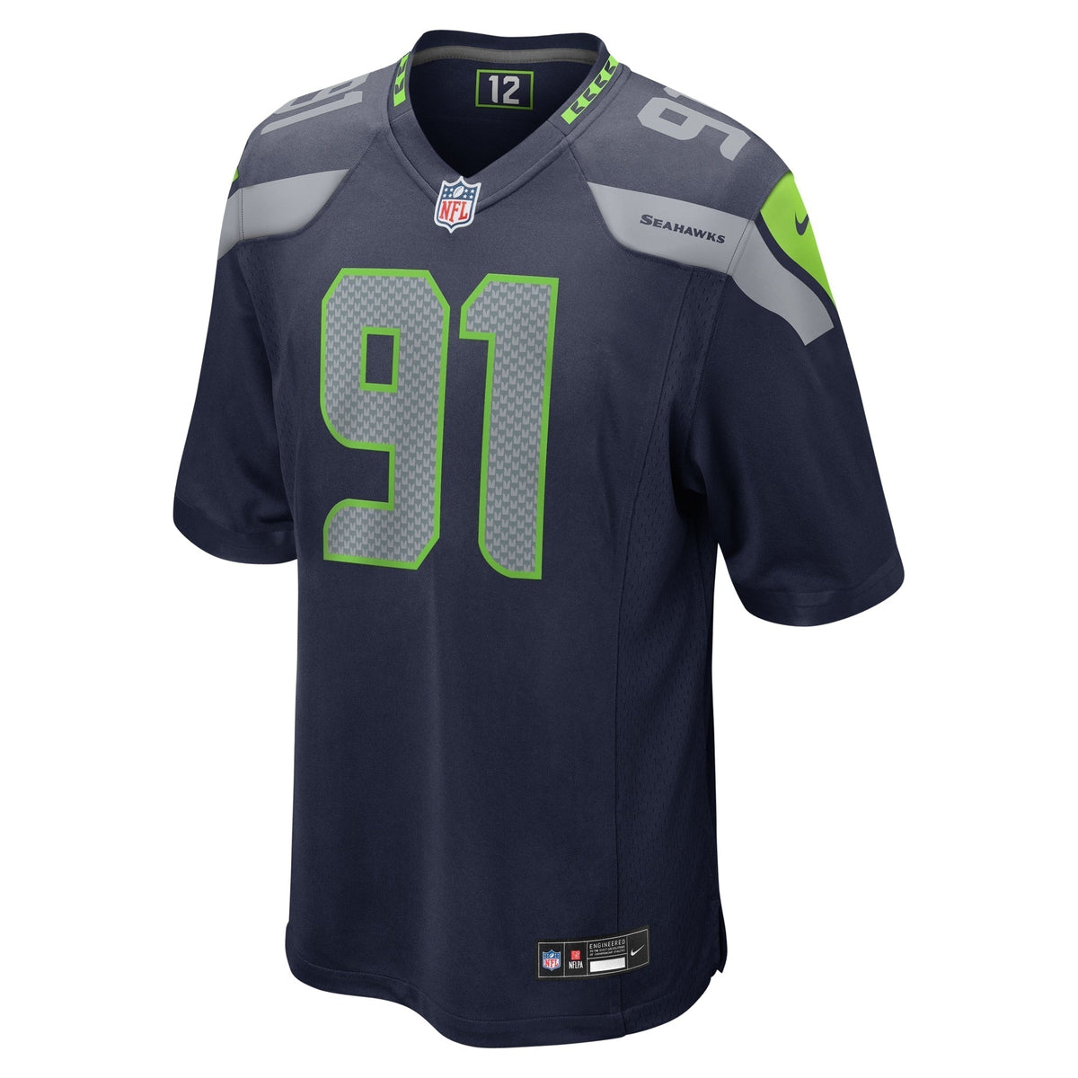 Byron Murphy II Seattle Seahawks Nike Game Jersey - College Navy football jersey product view 2