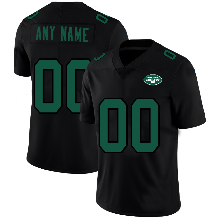 Custom1 New York Jets Football Jerseys Black American Stitched Name And Number Size S to 6XL Christmas Birthday Gift football jersey product view 1