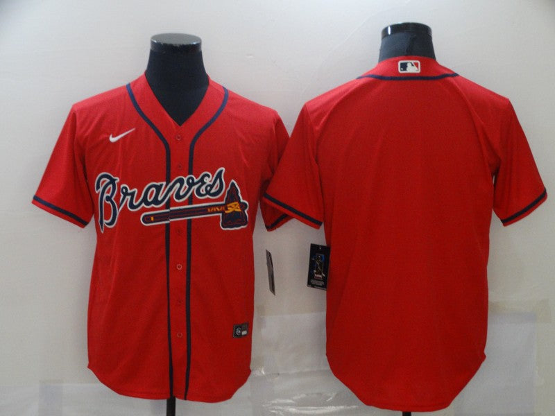 Men's Atlanta Braves Red Replica Blank Jersey1 baseball jersey product view 1