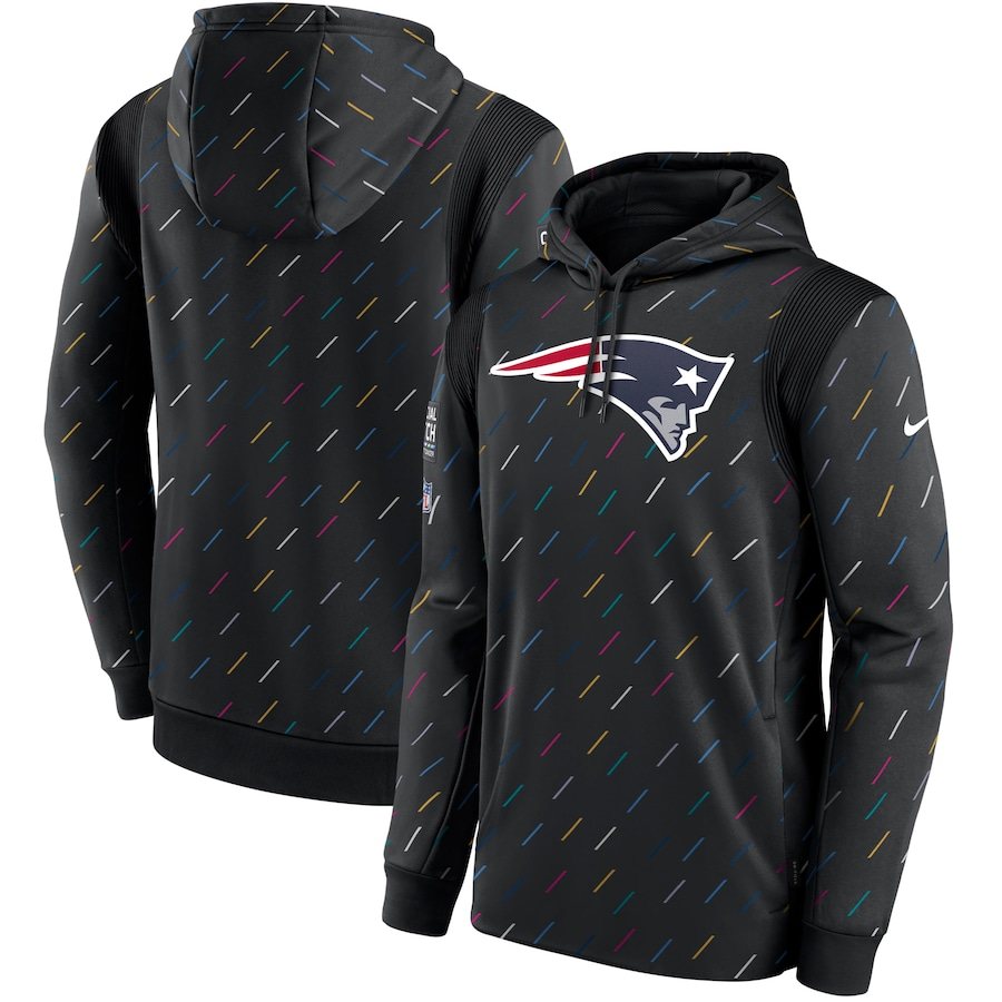 Men's New England Patriots NFL 2021 Salute to Service Hoodie1 Black football jersey product view 1