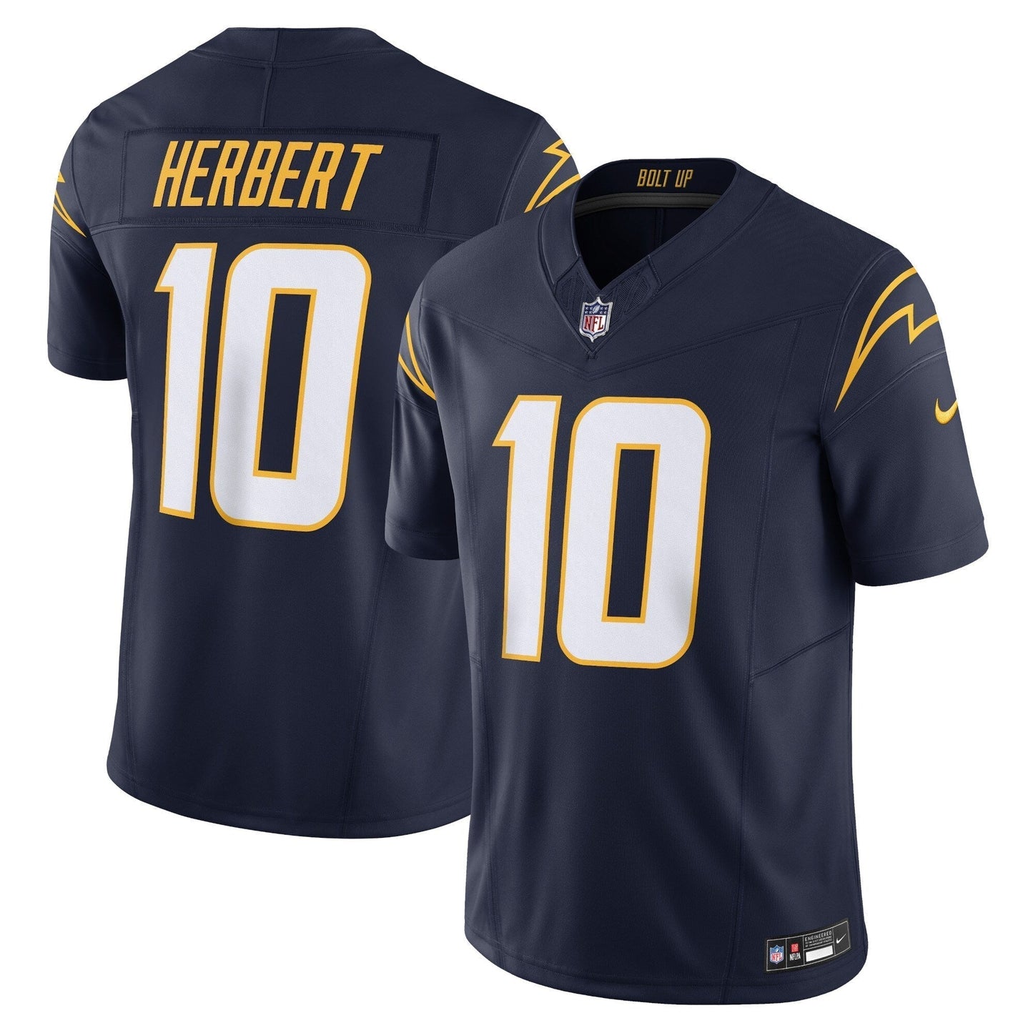 Justin Herbert Los Angeles Chargers Nike Vapor F.U.S.E. Limited Jersey - Navy football jersey product view 1