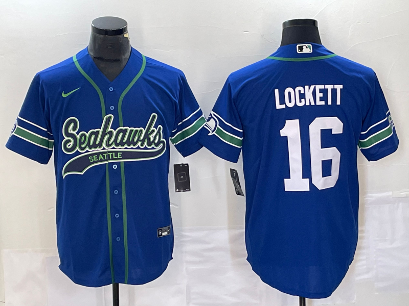 Men's Seattle Seahawks Tyler Lockett #16 Royal Alternate Legend Player Jersey Joint Edition football jersey product view 1