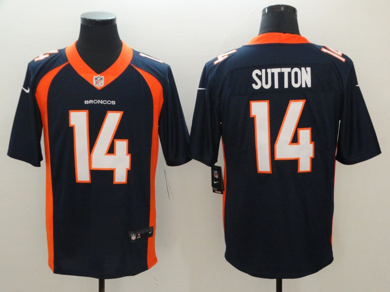 Men's Denver Broncos Courtland Sutton #14 Navy Game Jersey1 football jersey product view 1