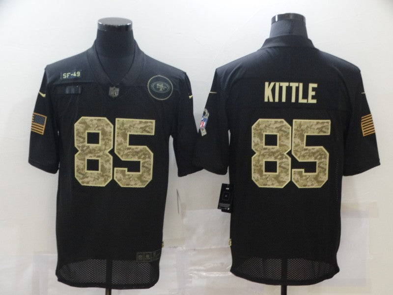 Men's San Francisco 49ers #85 George Kittle Black Alternate Game Player Jersey1 football jersey product view 1