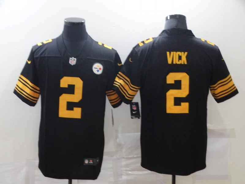 Men's Pittsburgh Steelers Michael Vick #2 Black Alternate Legend Jersey1 football jersey product view 1