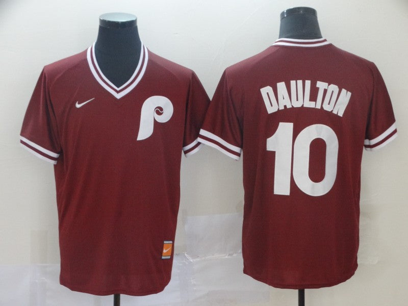 Men's Philadelphia Phillies J.T. Realmuto #10 Red Stitched Jersey baseball jersey product view 1