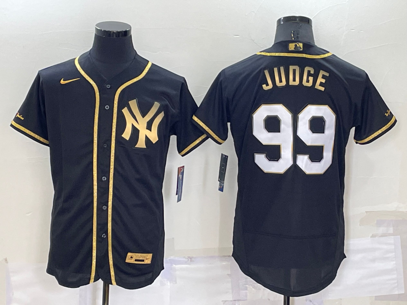 Men's New York Yankees Aaron Judge #99 Black Fashion Stitched Jersey1 baseball jersey product view 1