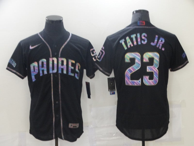 Men's San Diego Padres Fernando Tatis Jr. #23 Black Stitched Jersey baseball jersey product view 1