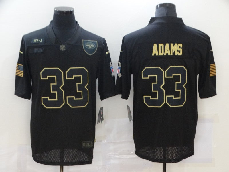 Men's New York Jets #33 Jamal Adams Black Game Jersey1 football jersey product view 1