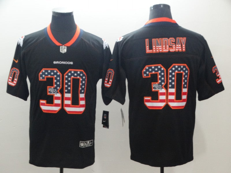 Men's Denver Broncos Phillip Lindsay #30 Black Alternate Game Jersey1 football jersey product view 1