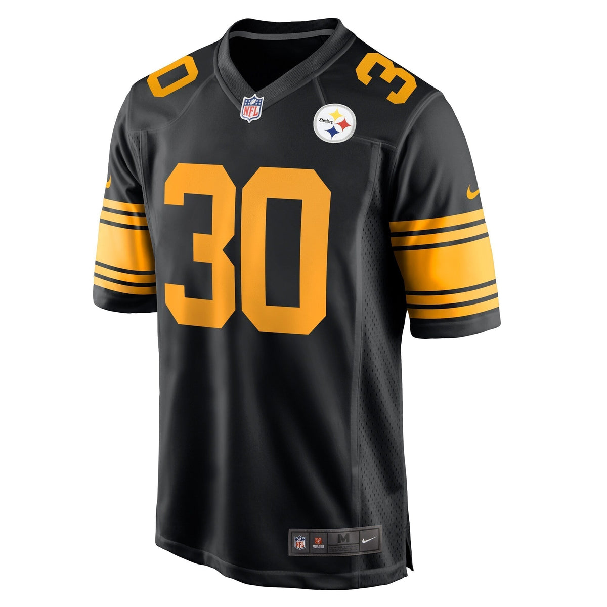 Jaylen Warren Pittsburgh Steelers Nike Alternate Game Jersey - Black football jersey product view 2
