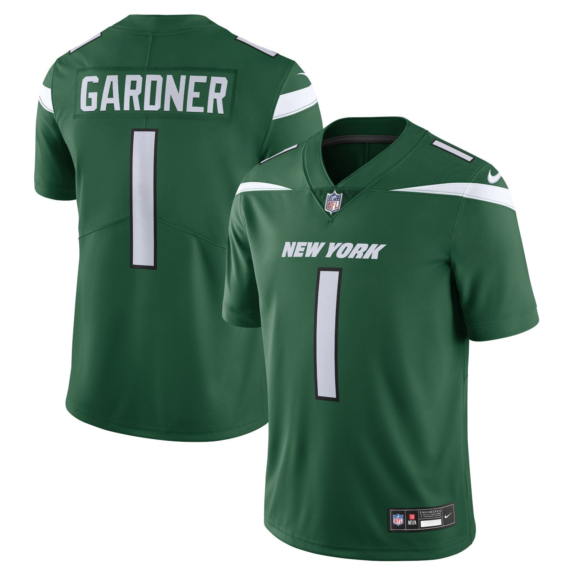 Ahmad Sauce Gardner New York Jets Nike Vapor Untouchable Limited Jersey - Gotham Green football jersey product view 1