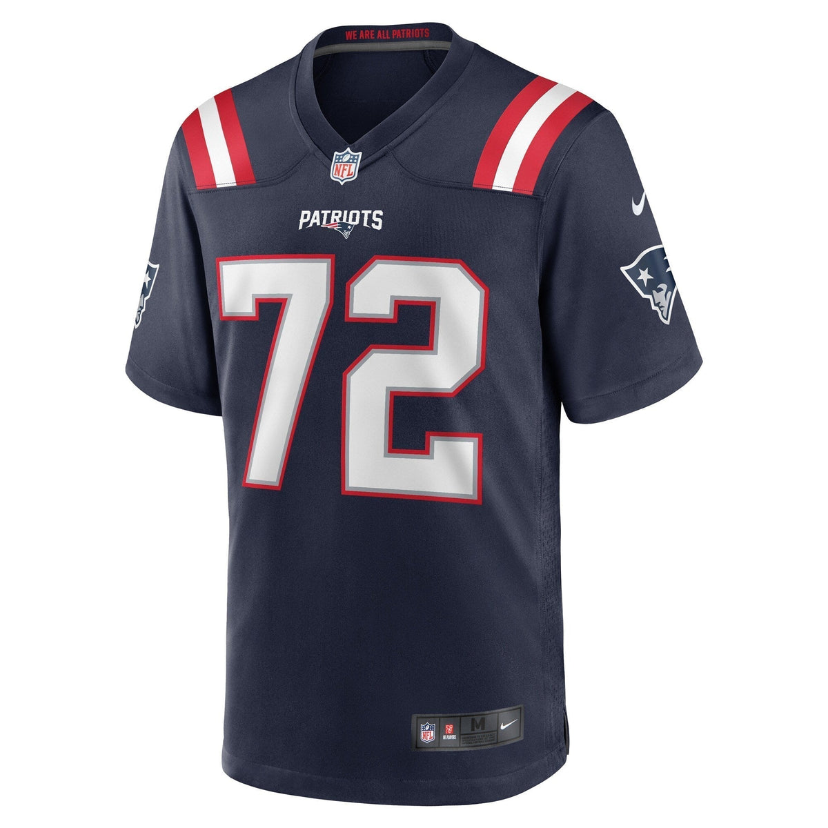Jeremiah Pharms Jr. New England Patriots Nike Game Jersey - Navy football jersey product view 2