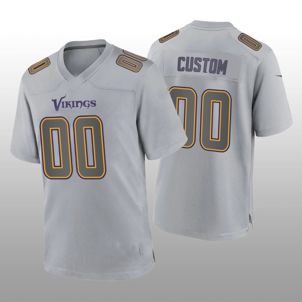 Custom1 Minnesota Vikings Gray Atmosphere Game Jersey1 Stitched Jerseys Football Jerseys football jersey product view 1