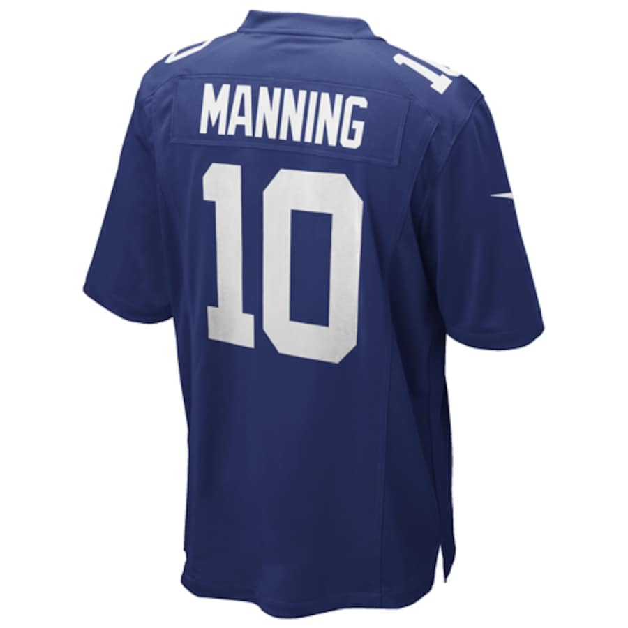 Mens New York Giants Eli Manning Nike Royal Blue Game Jersey football jersey product view 3