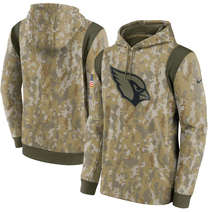 Men's Arizona Cardinals NFL 2021 Salute to Service Hoodie1 Camouflage football jersey product view 1