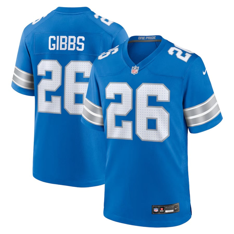 Jahmyr Gibbs Detroit Lions 2024 Jersey football jersey product view 1