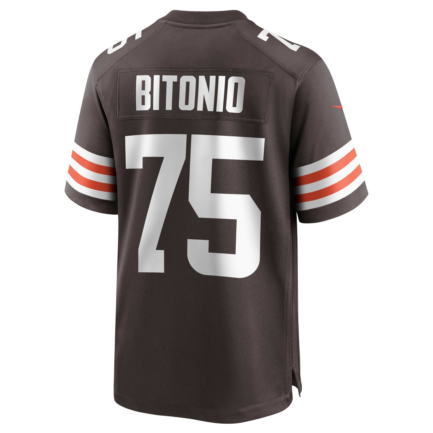 Joel Bitonio Cleveland Browns Nike Game Jersey - Brown football jersey product view 3