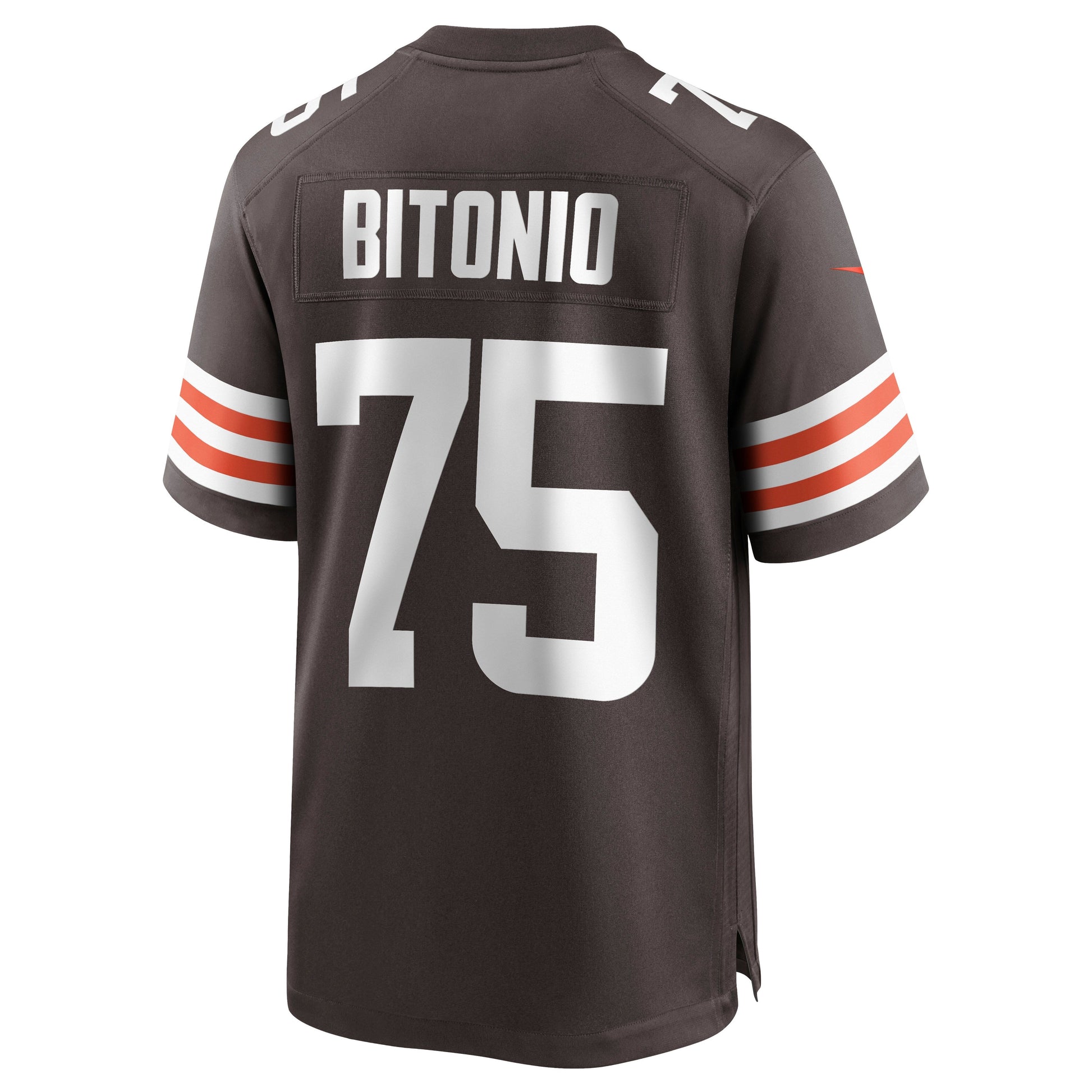 Joel Bitonio Cleveland Browns Nike Game Jersey - Brown football jersey product view 3