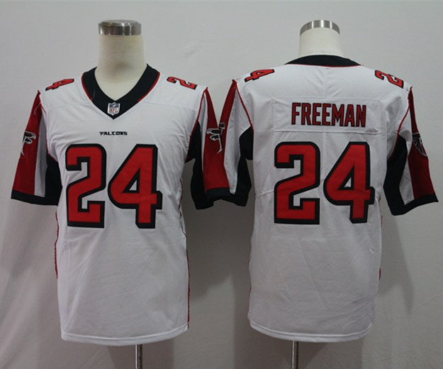 Men's Atlanta Falcons Devonta Freeman #24 White Game Jersey1 football jersey product view 1