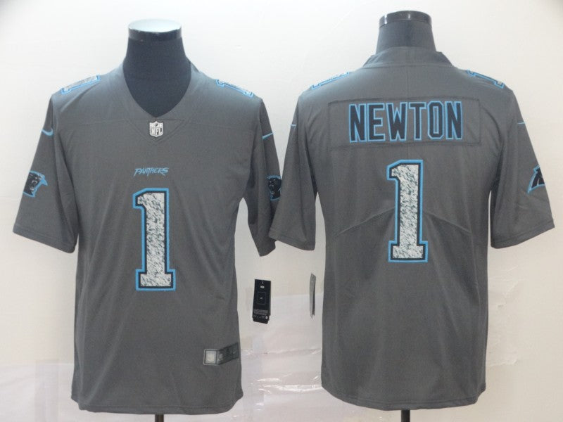 Men's Carolina Panthers Cam Newton #1 Gray Game Jersey1 football jersey product view 1