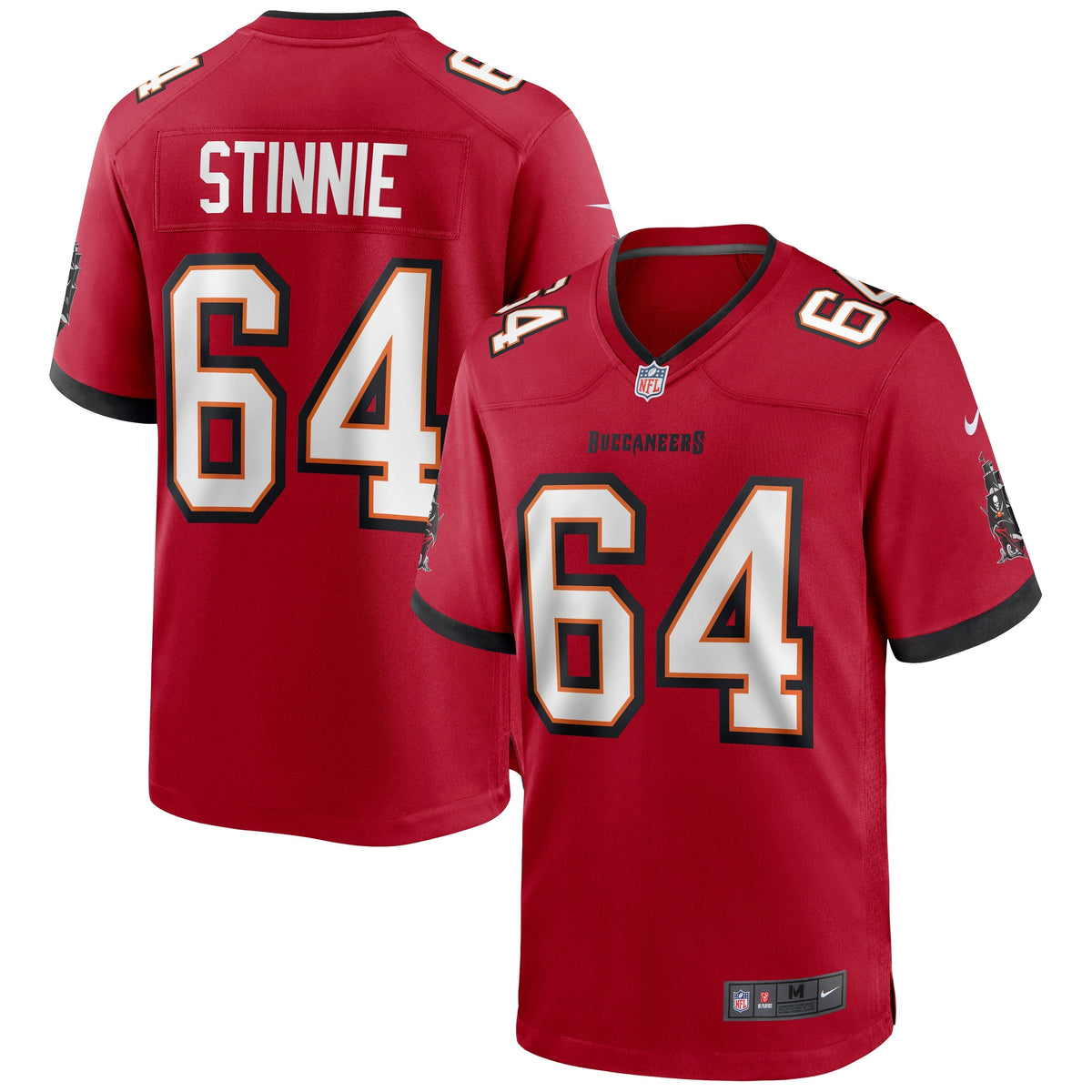 Aaron Stinnie Tampa Bay Buccaneers Nike Game Jersey - Red football jersey product view 1