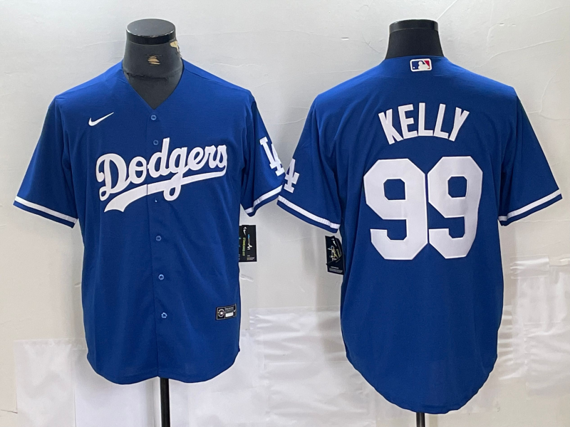 Men's Los Angeles Dodgers Joe Kelly #99 Blue Replica Game Jersey1 baseball jersey product view 1