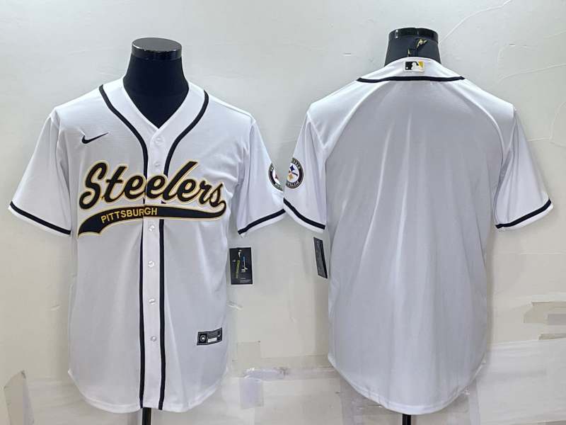 Men's Pittsburgh Steelers White Blank Jersey1 football jersey product view 1