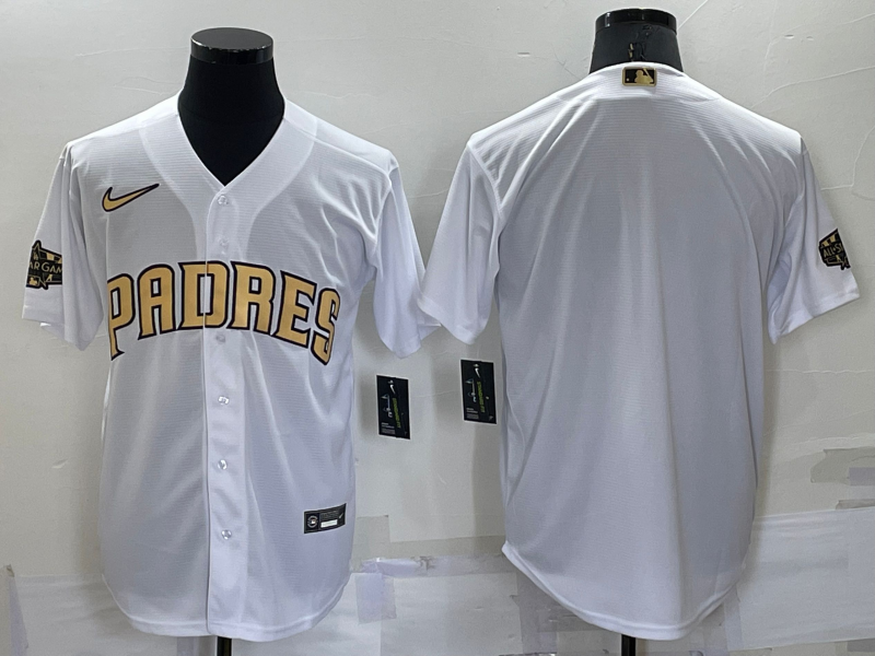 Men's San Diego Padres White Blank Replica Jersey1 baseball jersey product view 1