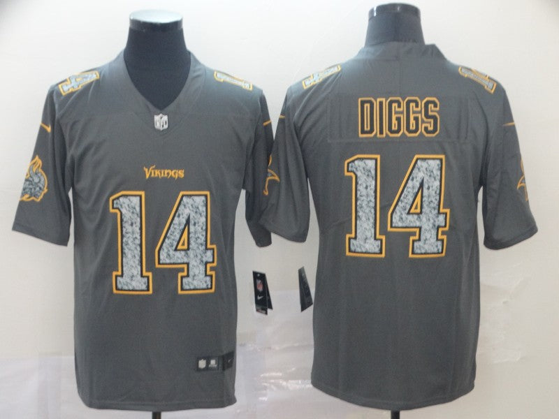 Men's Minnesota Vikings Stefon Diggs #14 Gray Game Jersey1 football jersey product view 1