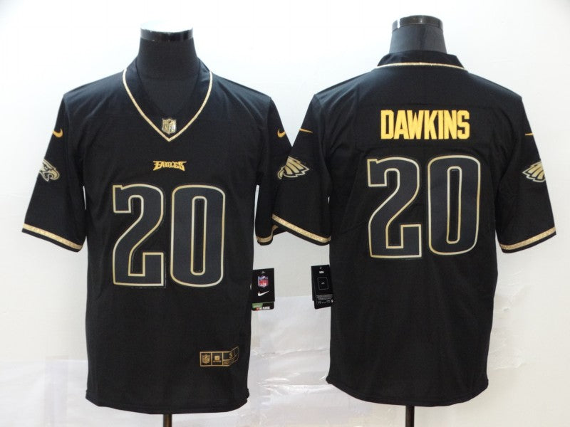 Men's Philadelphia Eagles Brian Dawkins #20 Black Game Player Jersey1 football jersey product view 1