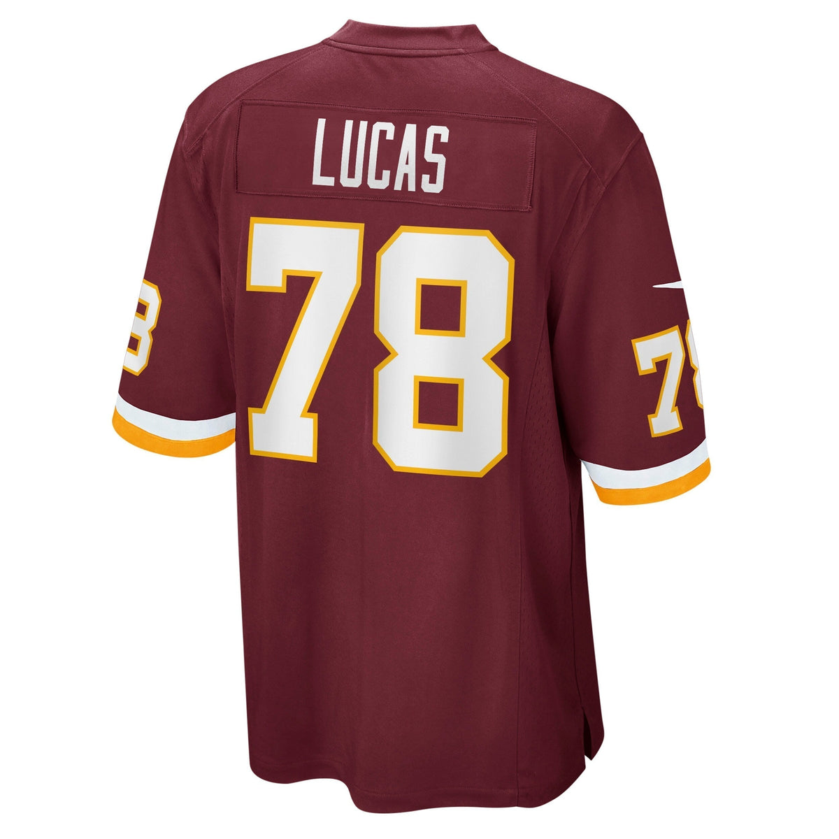 Cornelius Lucas Washington Football Team Nike Game Jersey - Burgundy football jersey product view 3