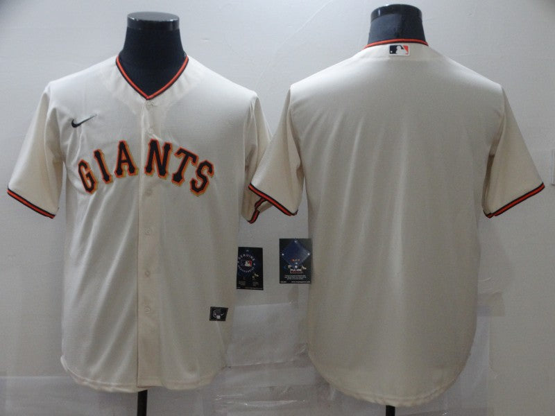 Men's San Francisco Giants Cream Home Blank Replica Jersey1 baseball jersey product view 1