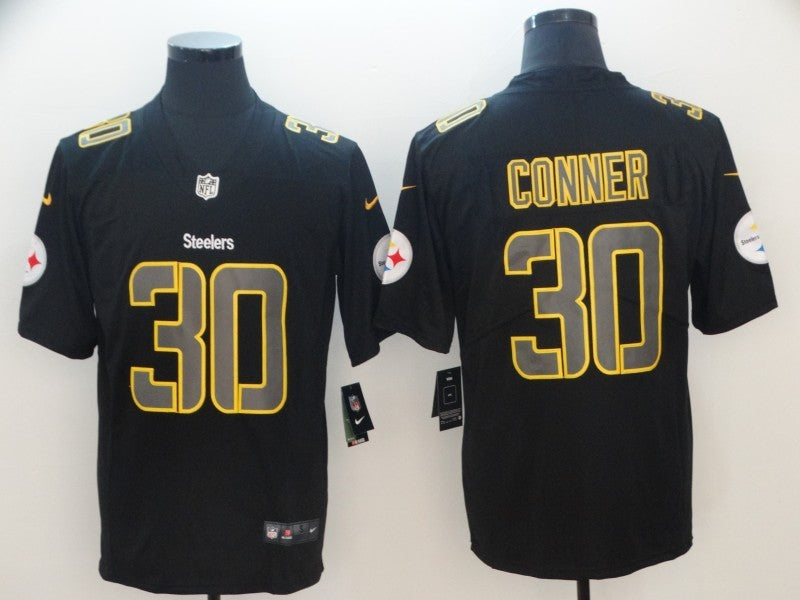 Men's Pittsburgh Steelers James Conner #30 Black Game Player Jersey1 football jersey product view 1