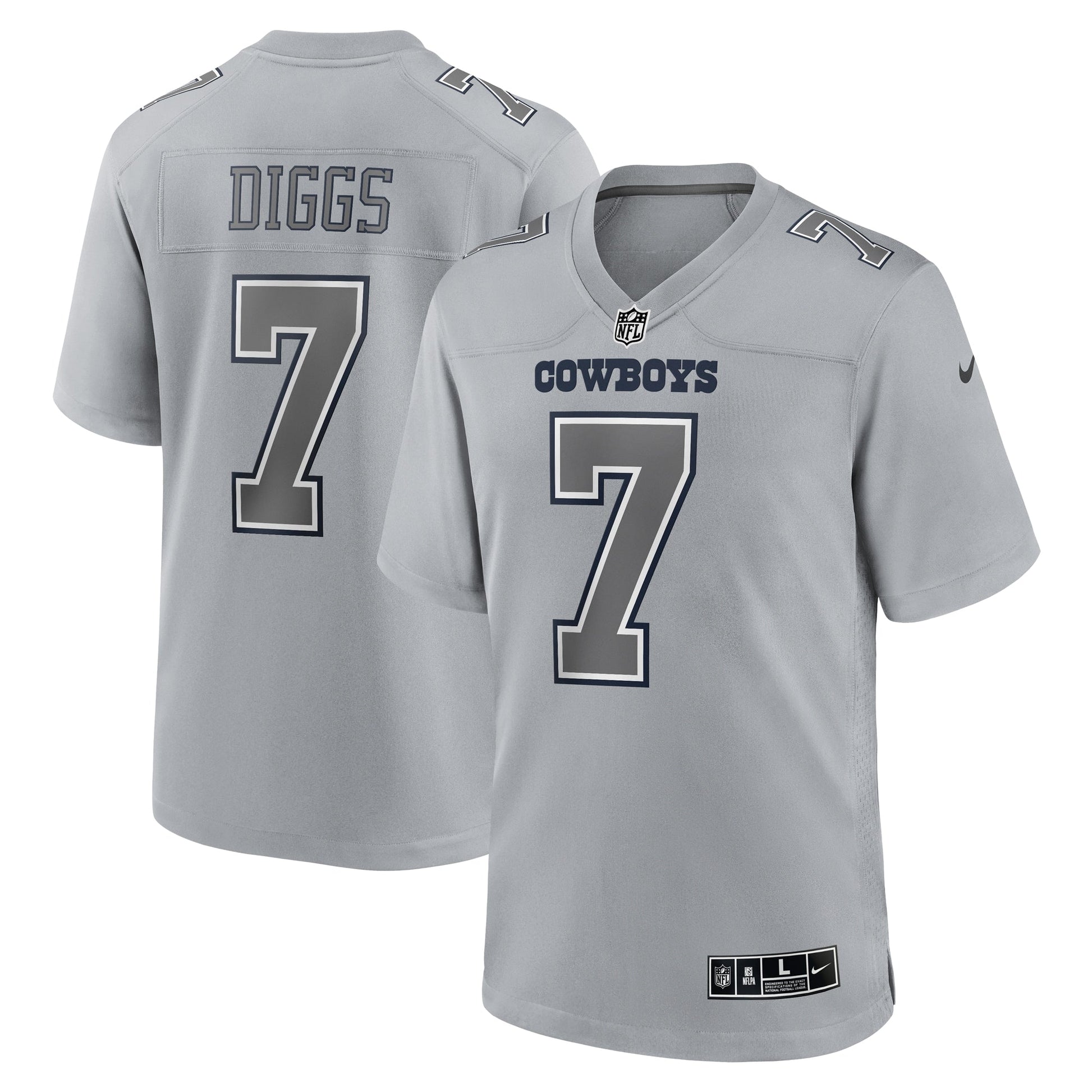 Trevon Diggs Dallas Cowboys Nike Atmosphere Fashion Game Jersey - Gray football jersey product view 1