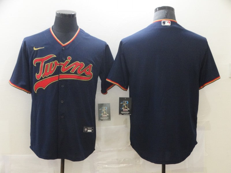 Men's Minnesota Twins Navy Replica Player Blank Jersey1 baseball jersey product view 1