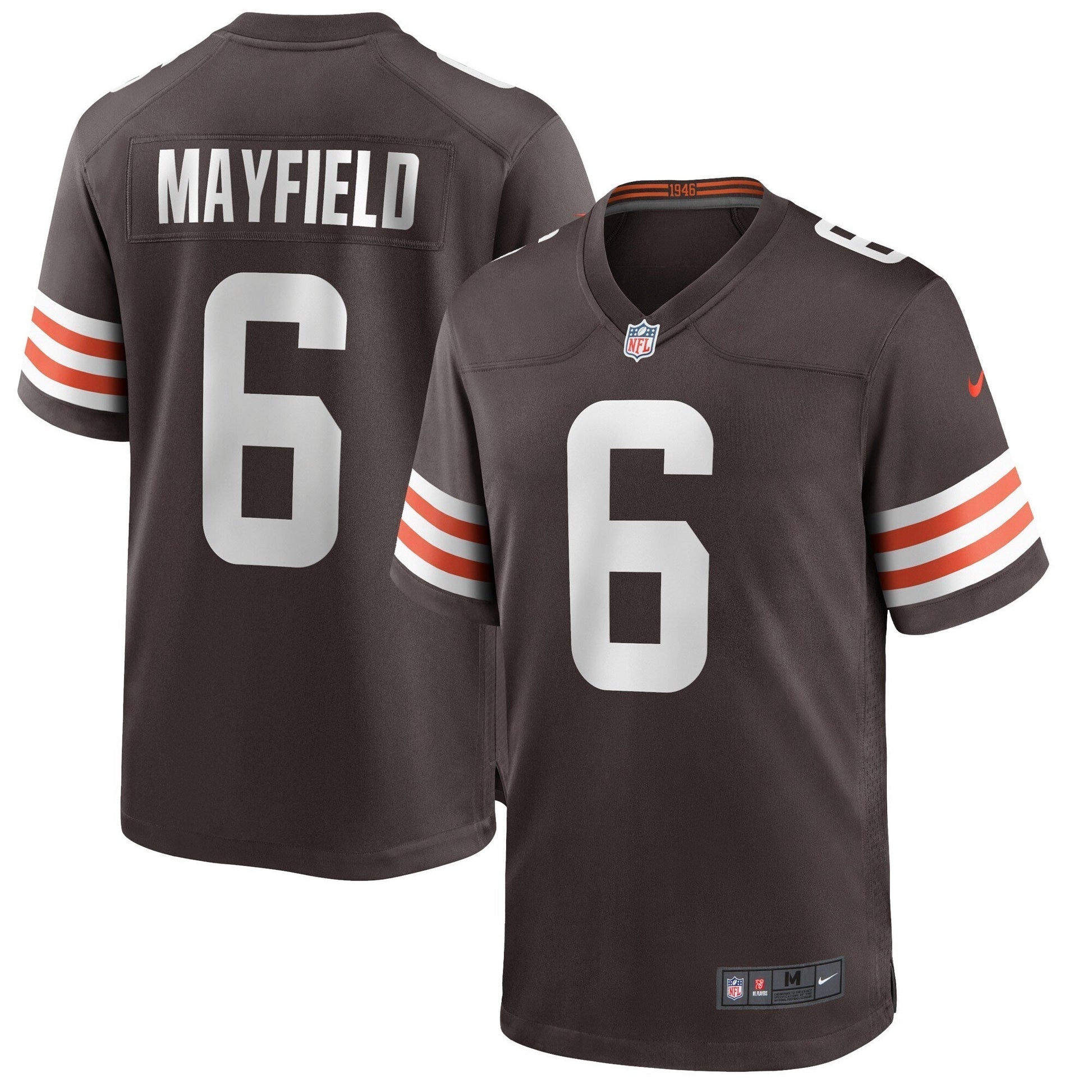 Baker Mayfield Cleveland Browns Nike Game Jersey - Brown football jersey product view 1