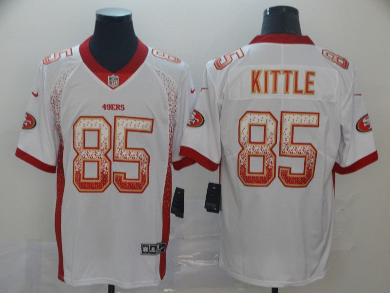 Men's San Francisco 49ers #85 George Kittle White Game Player Jersey1 football jersey product view 1