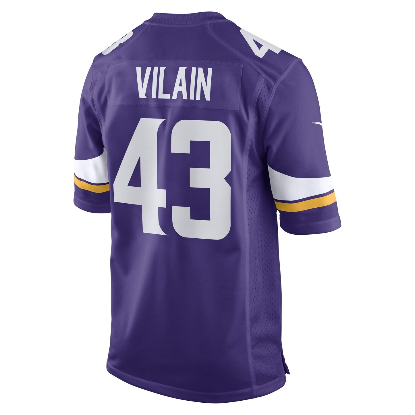 Luiji Vilain Minnesota Vikings Nike Game Jersey - Purple football jersey product view 3