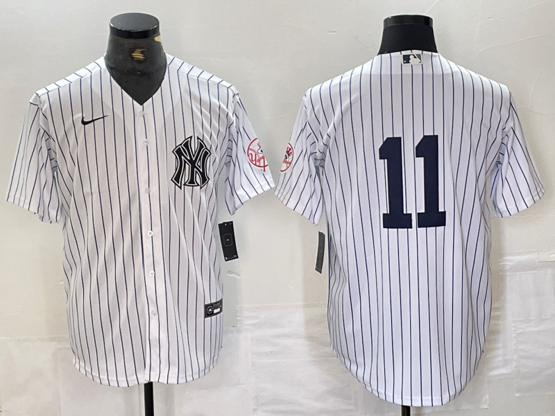 Men's New York Yankees Anthony Volpe #11 White Limited Name Jersey1 baseball jersey product view 1