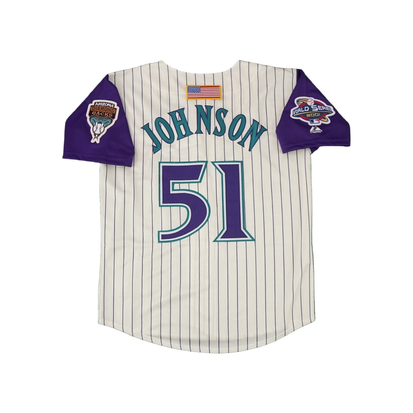 Randy Johnson 2001 Arizona Diamondbacks Alternate World Series Jersey - Ivory baseball jersey product view 2